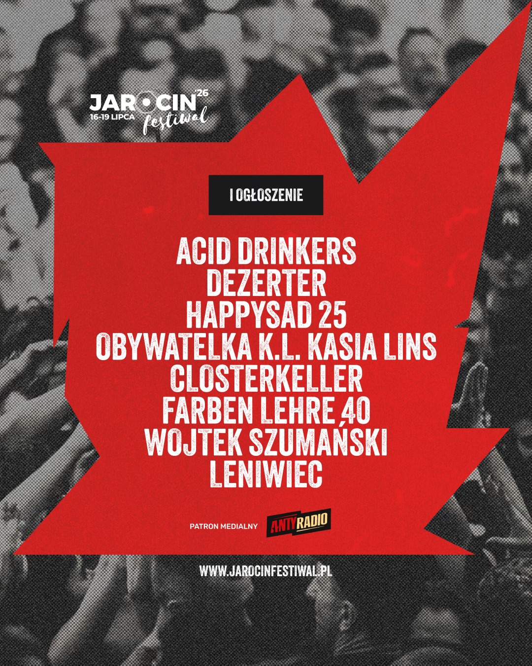 Jarocin Festiwal 2026 - I ogłoszenie  Foto: 