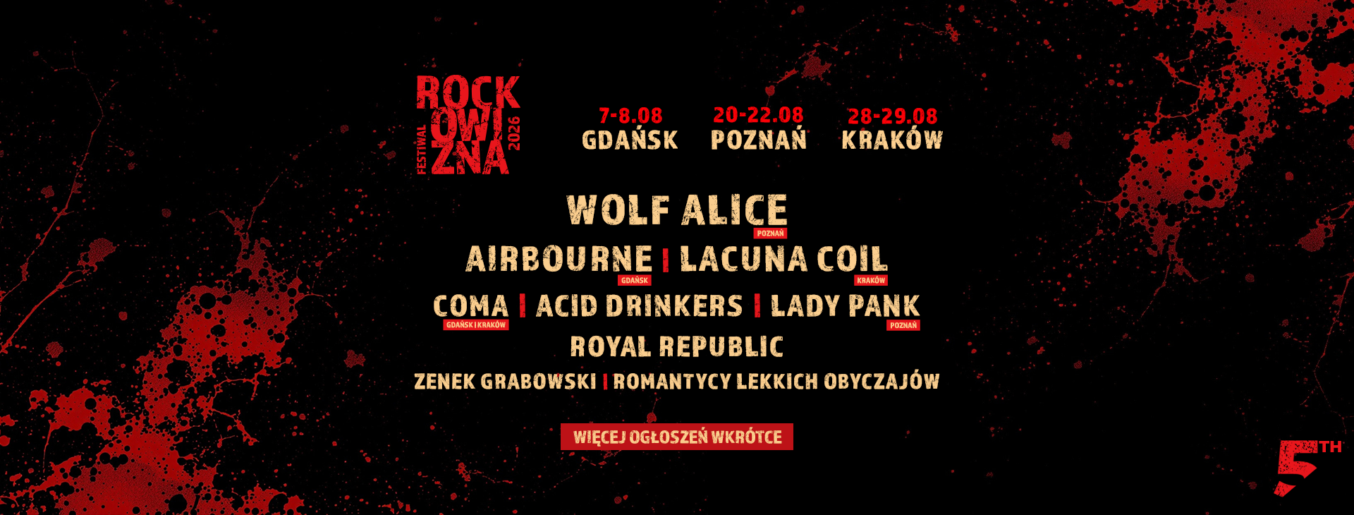 Rockowizna Festiwal 2026 - II ogłoszenie  Foto: 