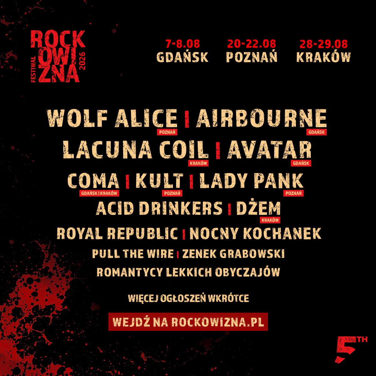 Rockowizna Festiwal 2026 - ogłoszenie 28 stycznia  Foto: 
