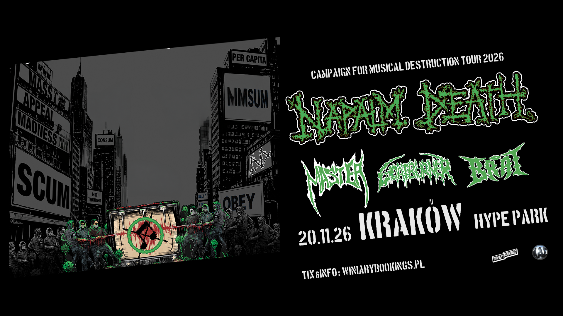 NAPALM DEATH - 1920×1080 - KRAKÓW  Foto: 
